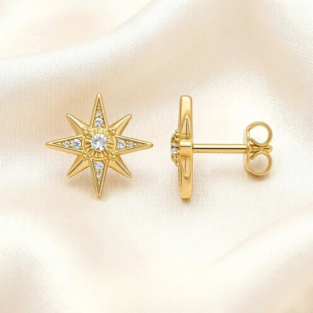 Magic Star Sterling Silver Stud Earrings