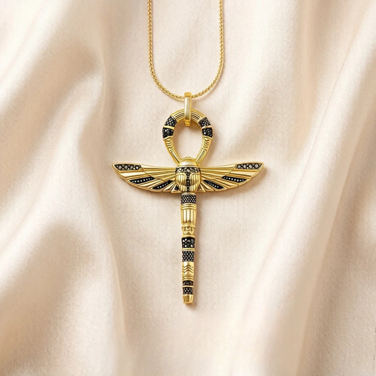 Ankh Scarab Pendant Necklace