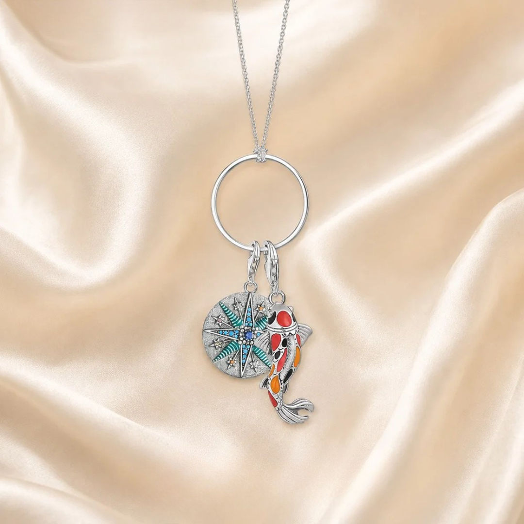 Koi & Star Charm Necklace