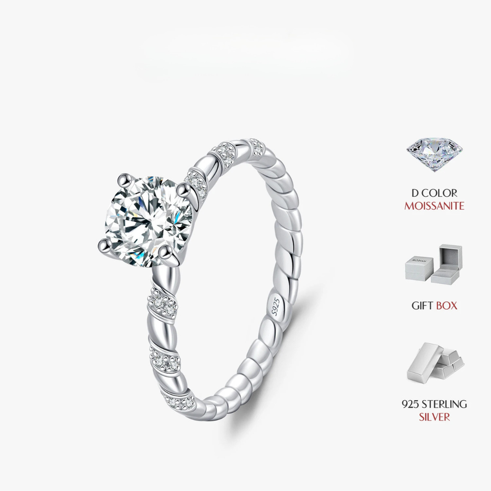 Twist Moissanite Ring
