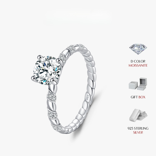 Twist Moissanite Ring