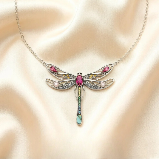 Playful Dragonfly Necklace