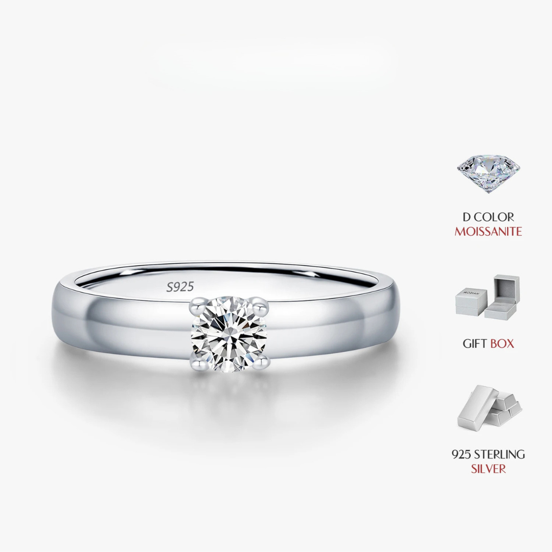 Classic Wide-Band Moissanite Ring
