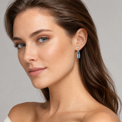 Lucky Blue Star Earrings