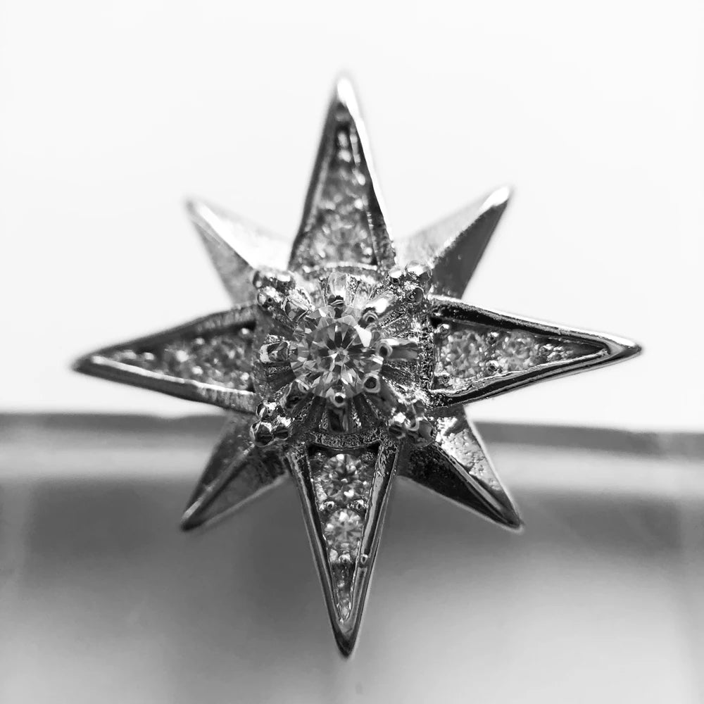 Magic Star Sterling Silver Stud Earrings