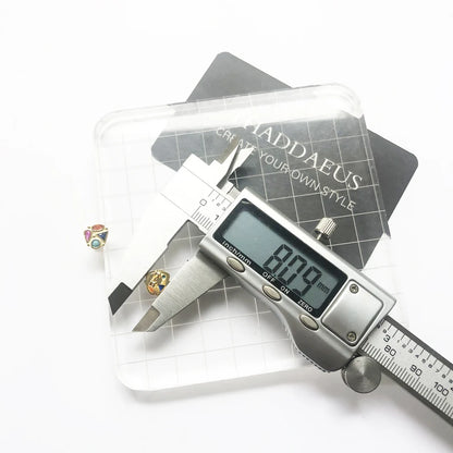 Multicolour Geometric Sterling Silver Stud Earrings
