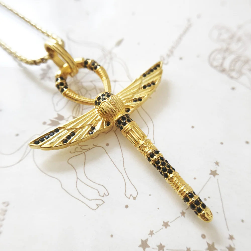 Ankh Scarab Pendant Necklace