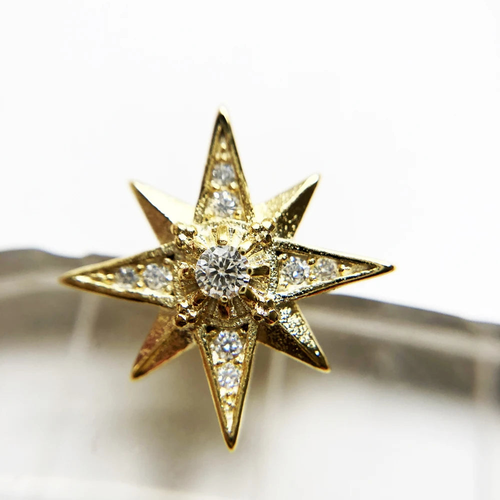 Magic Star Sterling Silver Stud Earrings