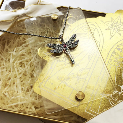 Colourful Dragonfly Pendant Necklace