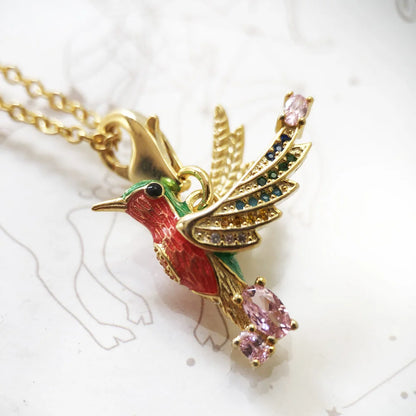 Colourful Hummingbird Necklace