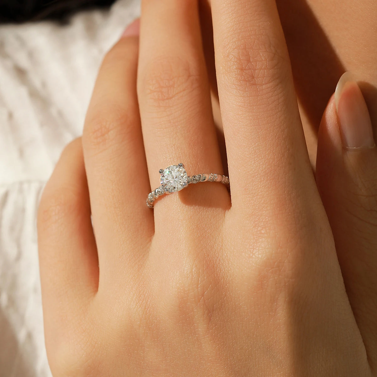 Twist Moissanite Ring