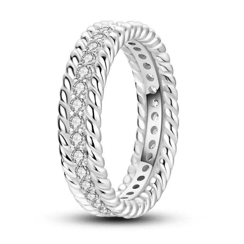 Rose Gold Heart Infinity Ring