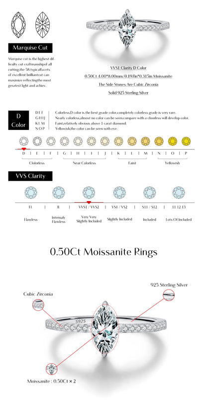 Marquise Moissanite Ring
