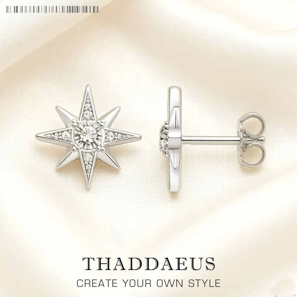 Magic Star Sterling Silver Stud Earrings