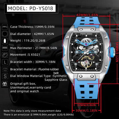 PAGANI DESIGN Tonneau Skeleton Automatic Watch