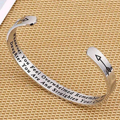 Straighten Your Crown Inspirational Bangle