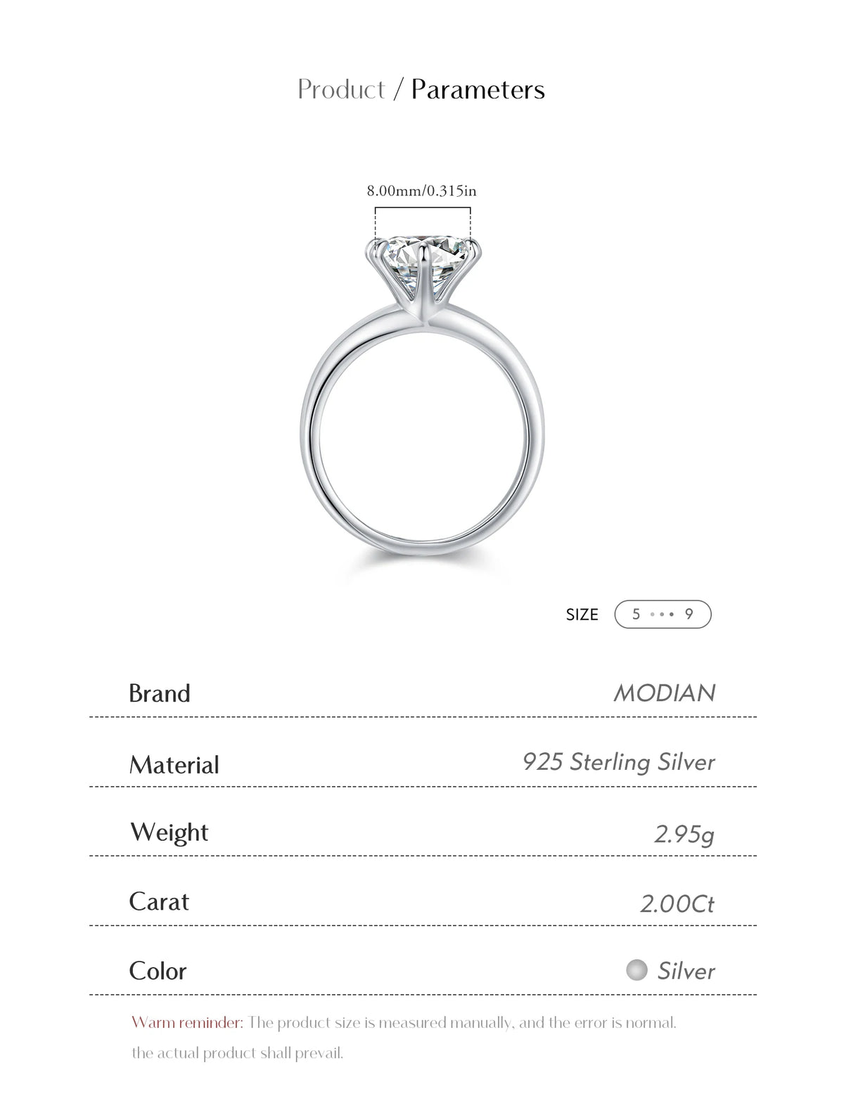 Crown Moissanite Ring