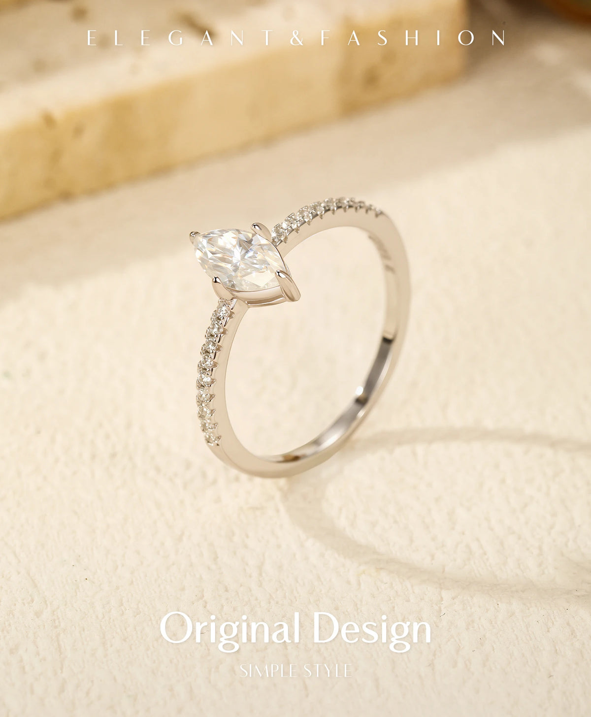Marquise Moissanite Ring