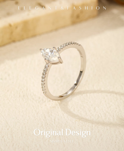 Marquise Moissanite Ring