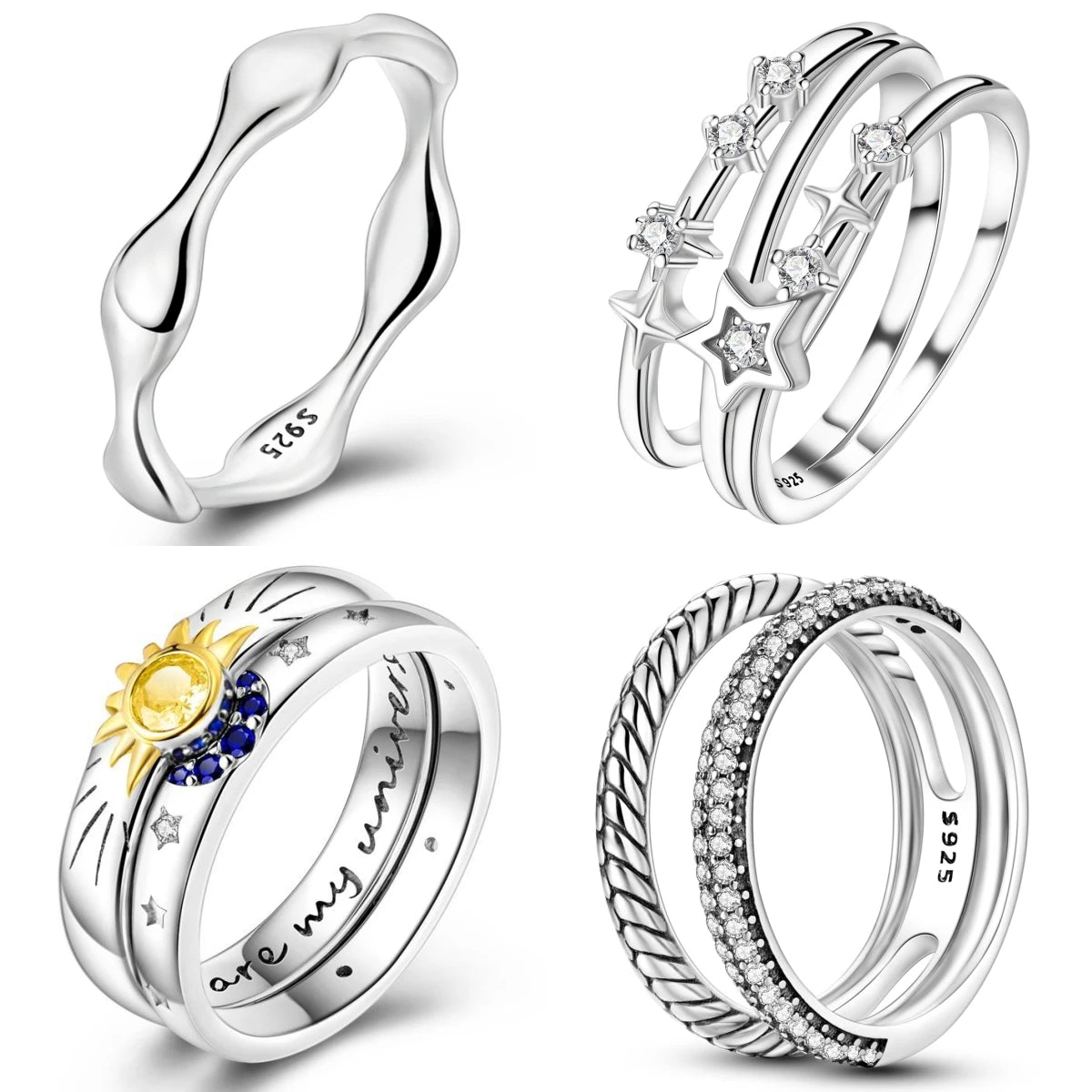 Blue Butterfly Sterling Silver Ring