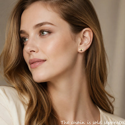 Bee Dancer Sterling Silver Stud Earrings
