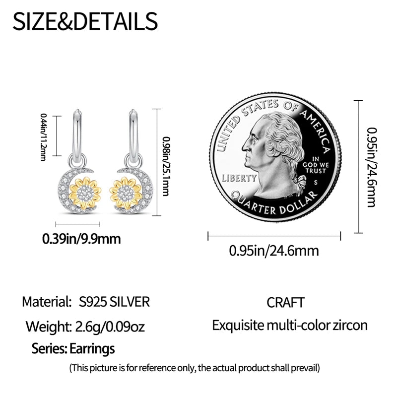 Iris Flower Sterling Silver Drop Earrings