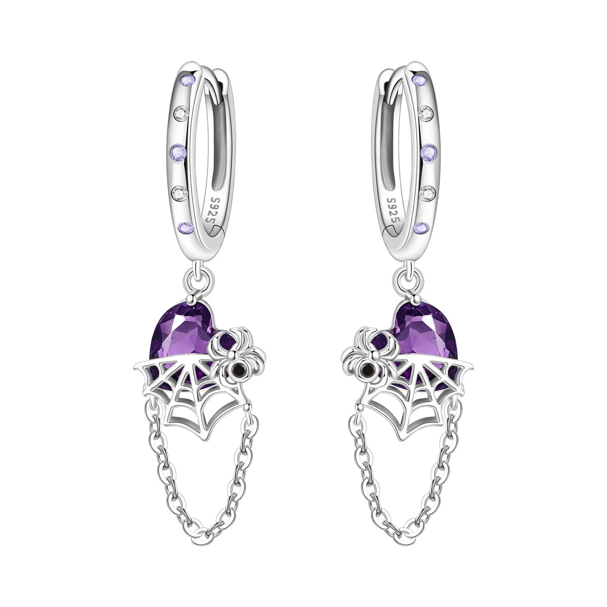 Blue Butterfly Sterling Silver Drop Earrings