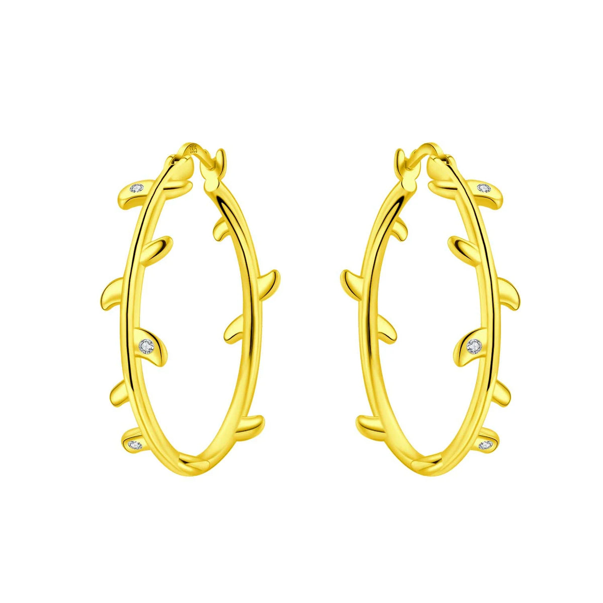 Purple Iris S925 Hoop Earrings