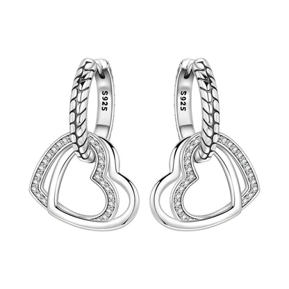 Purple Clover Sterling Silver Drop Earrings