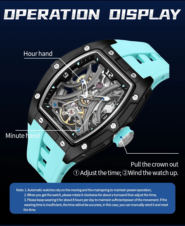 MEGIR 2245 Skeleton Automatic Watch