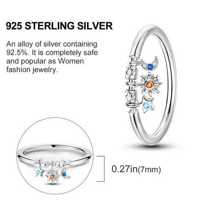 Starry Night Sterling Silver Ring