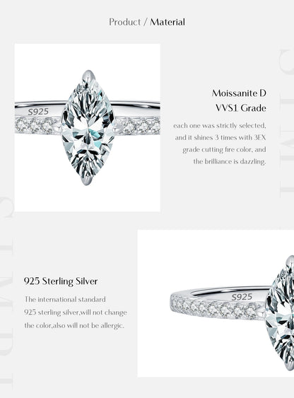 Marquise Moissanite Ring