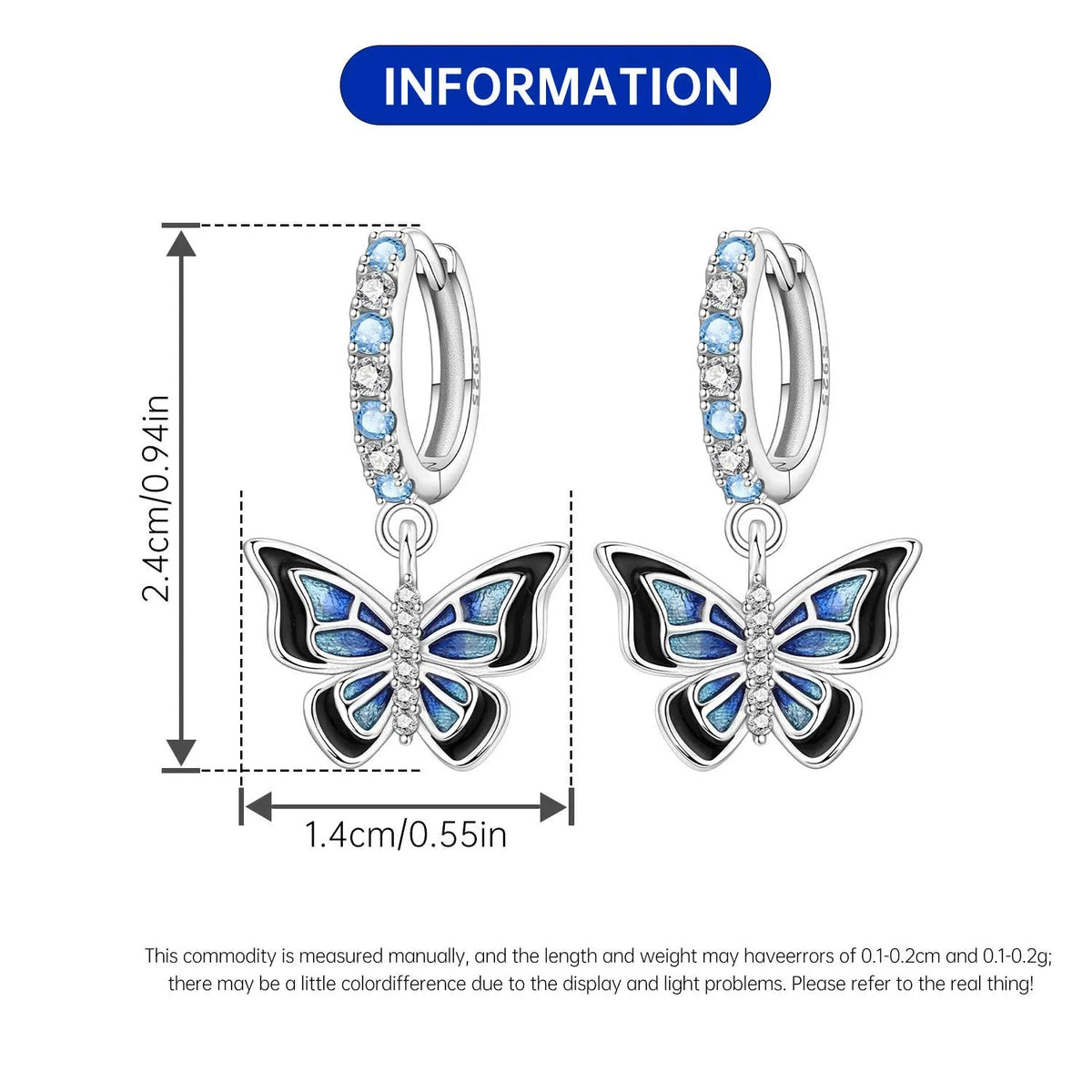 Iris Flower Sterling Silver Drop Earrings
