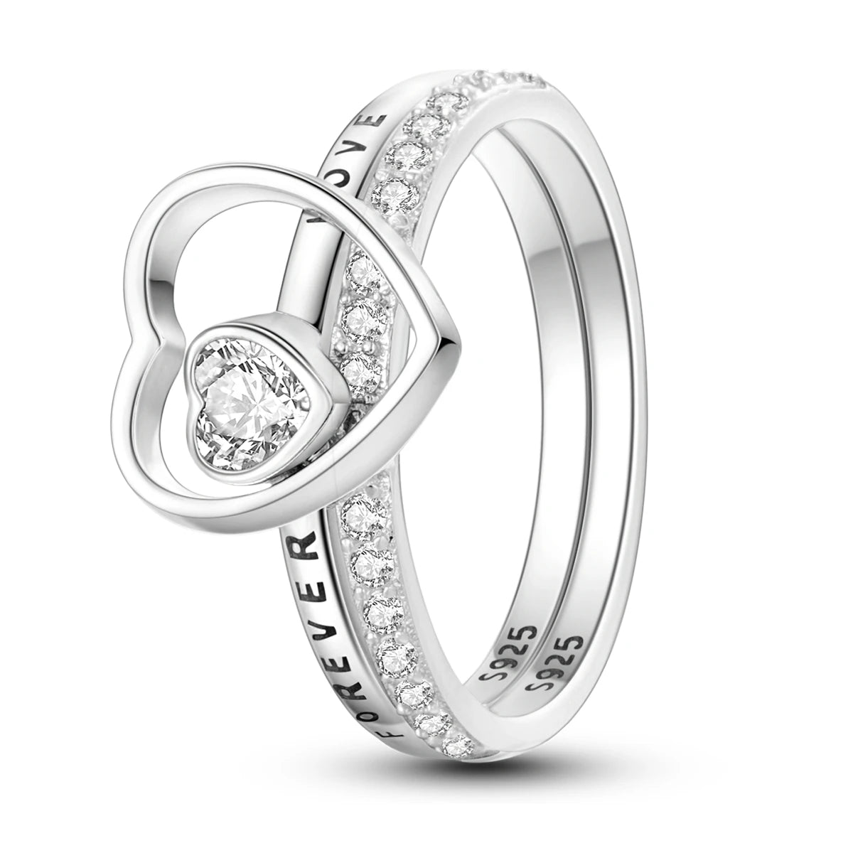 Rose Gold Heart Infinity Ring