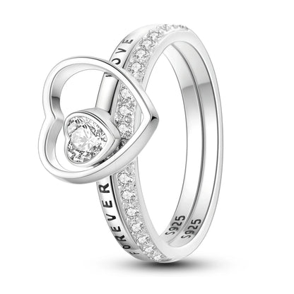 Rose Gold Heart Infinity Ring