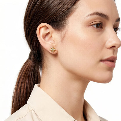 Magic Star Sterling Silver Stud Earrings