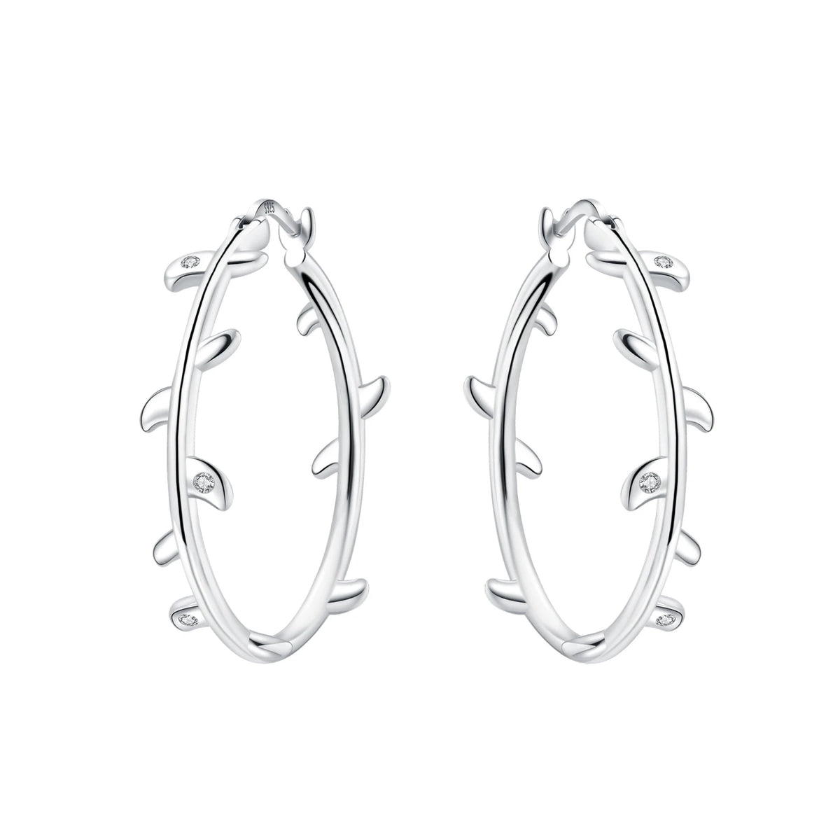 Purple Iris S925 Hoop Earrings