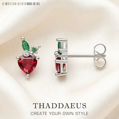 Strawberry Sterling Silver Stud Earrings