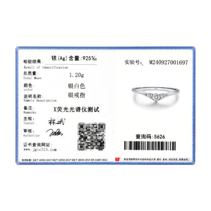 Chevron Moissanite Band Ring