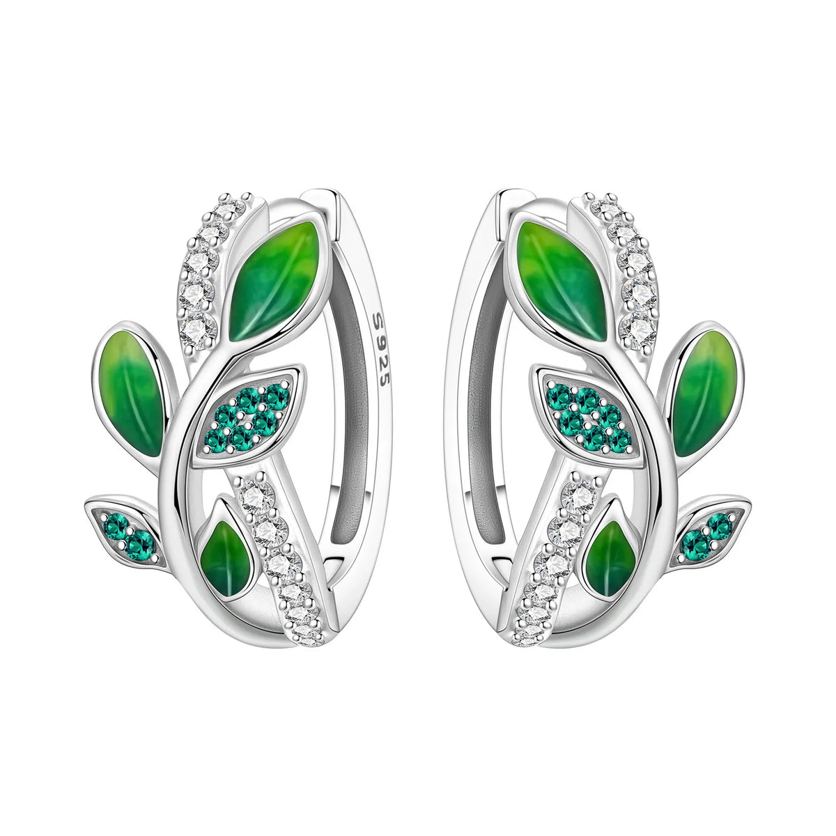 Purple Iris S925 Hoop Earrings