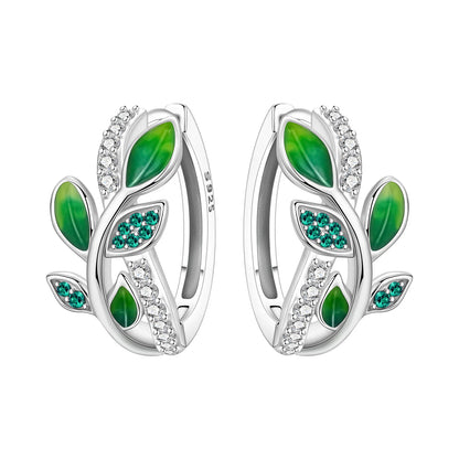 Purple Iris S925 Hoop Earrings