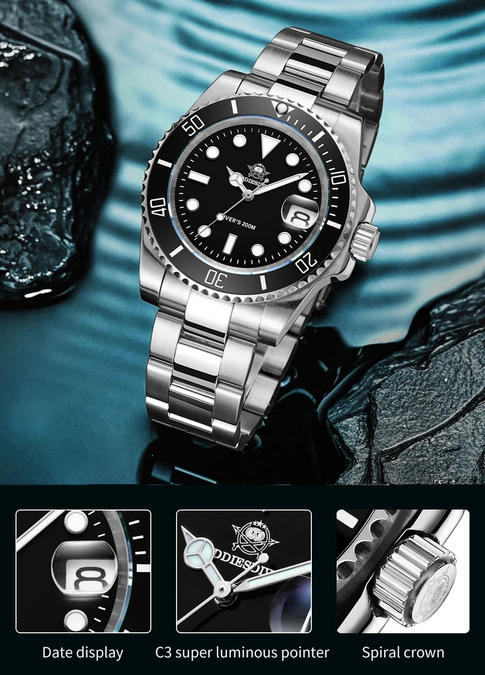 ADDIESDIVE H3 Quartz Dive Watch