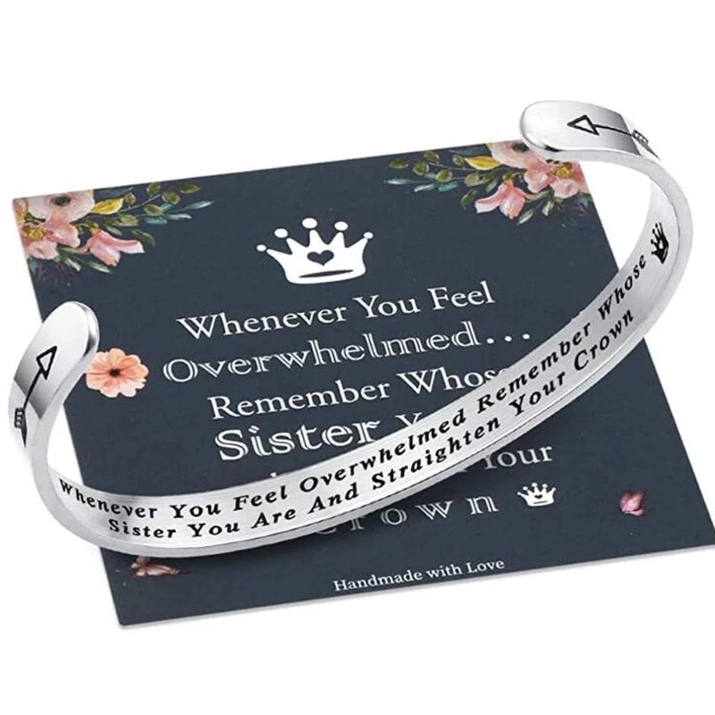 Straighten Your Crown Inspirational Bangle
