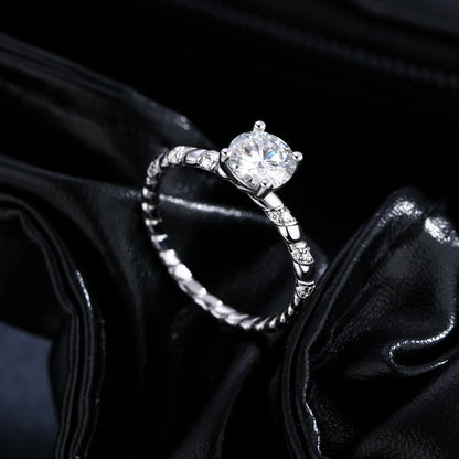 Twist Moissanite Ring