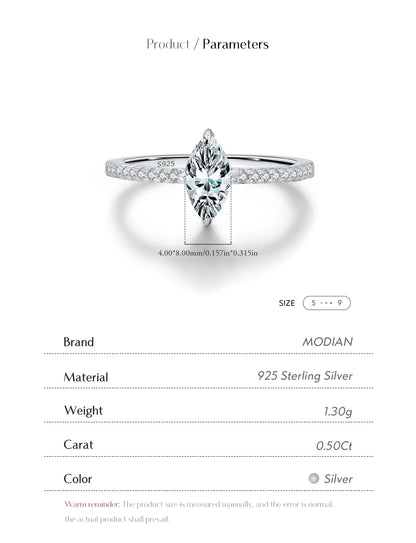 Marquise Moissanite Ring