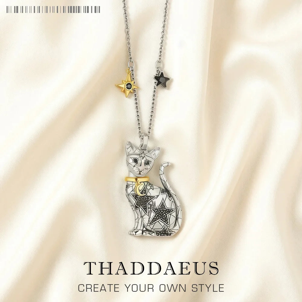 Celestial Cat Pendant Necklace