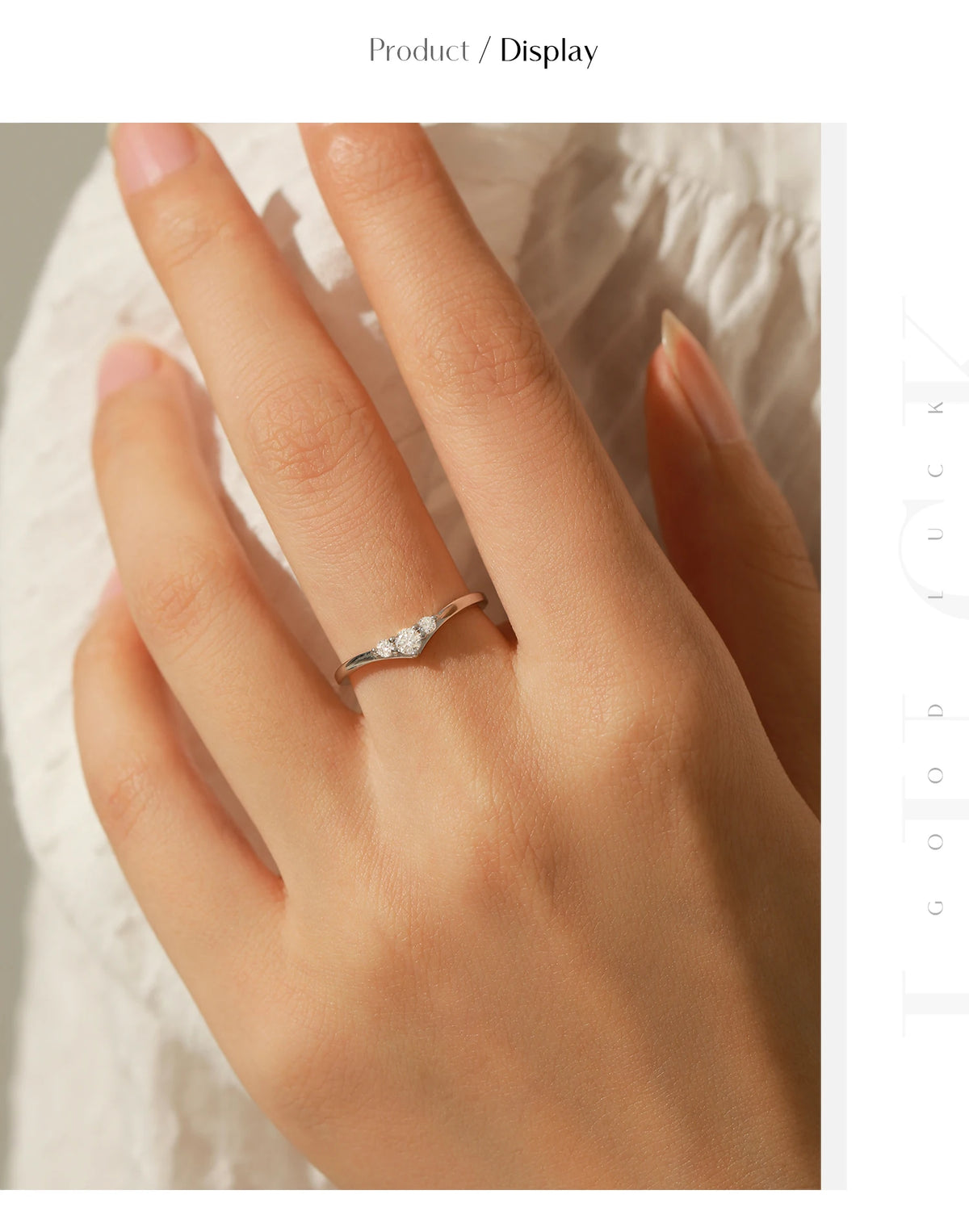 Chevron Moissanite Band Ring