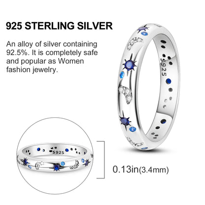 Starry Night Sterling Silver Ring