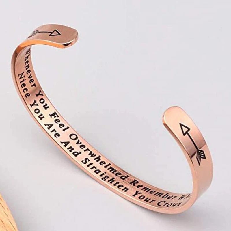 Straighten Your Crown Inspirational Bangle