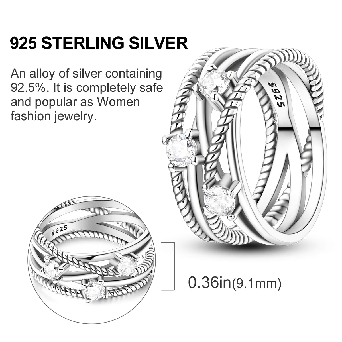 Woven Sterling Silver Ring